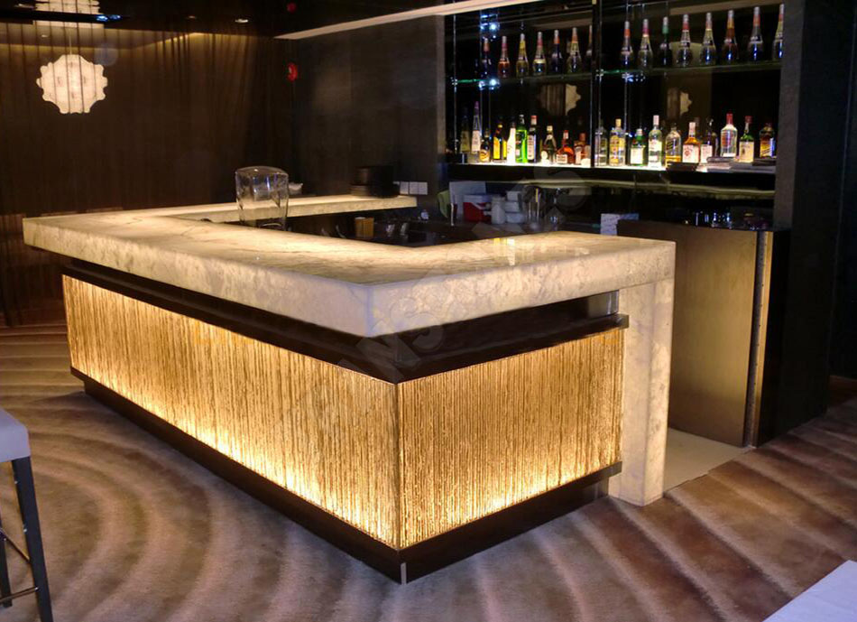 Bar Counter,GALLERY Transtones Onyx Resin Panels
